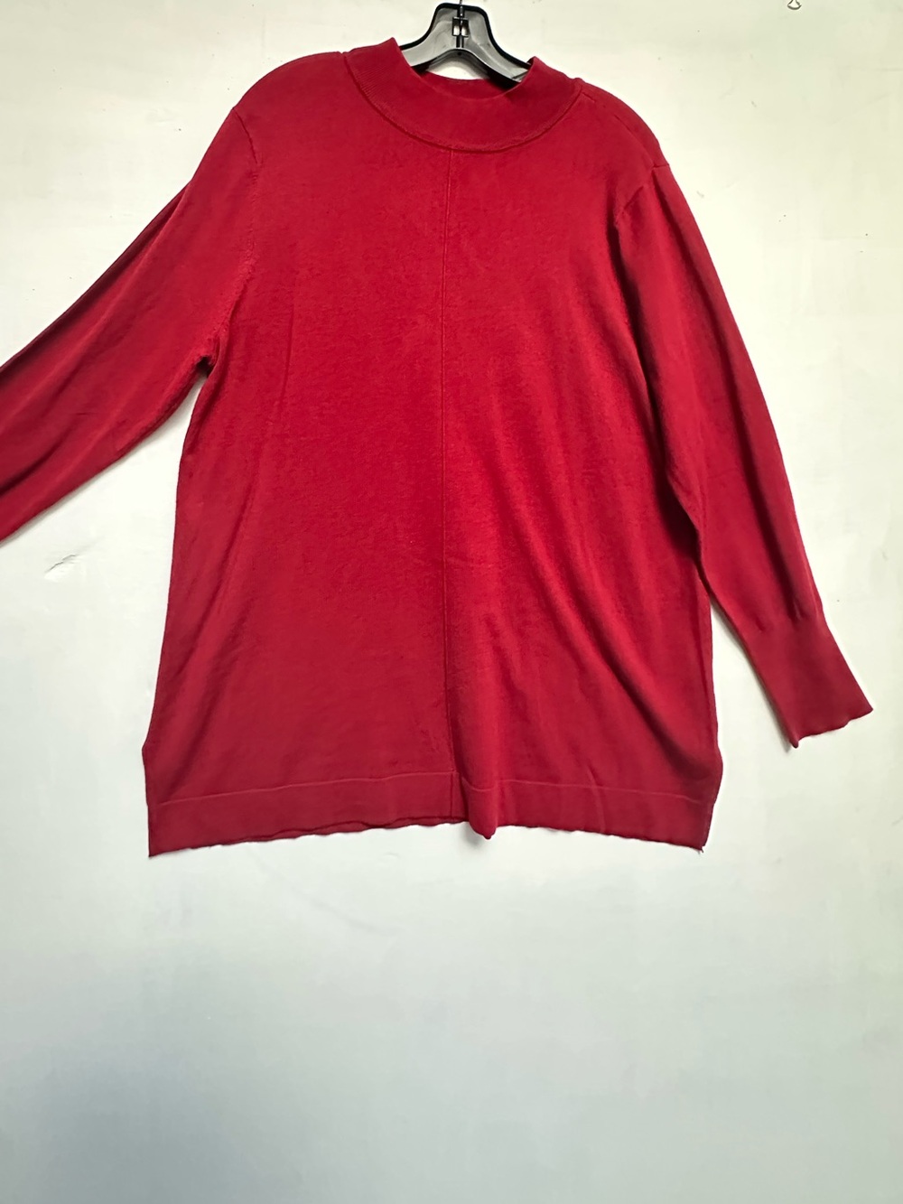 ALFANI MOCK TURTLENECK SWEATER WOMEN’S THIN KNIT RED FESTIVE XL